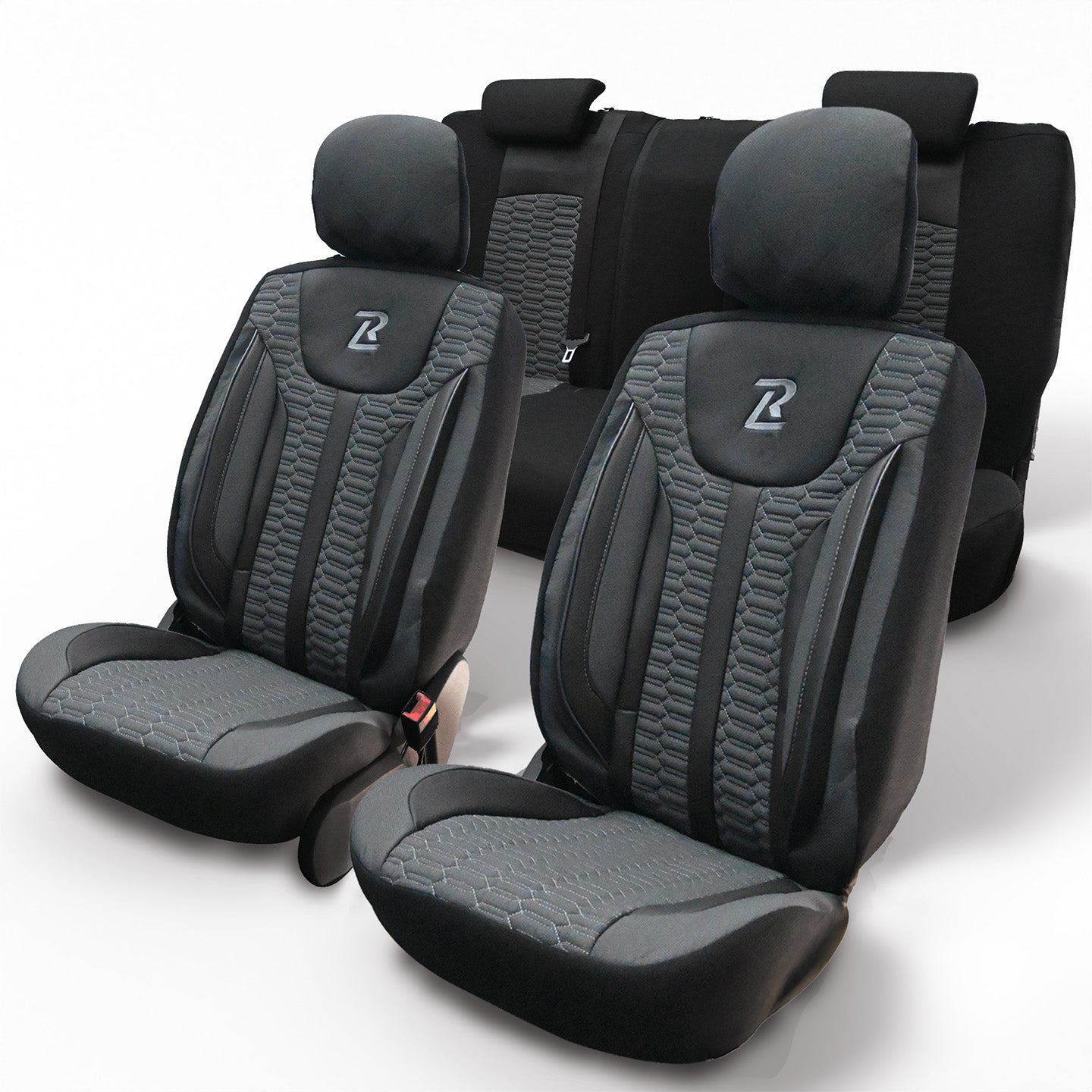 ZETA Car Seat Covers - Black and Gray