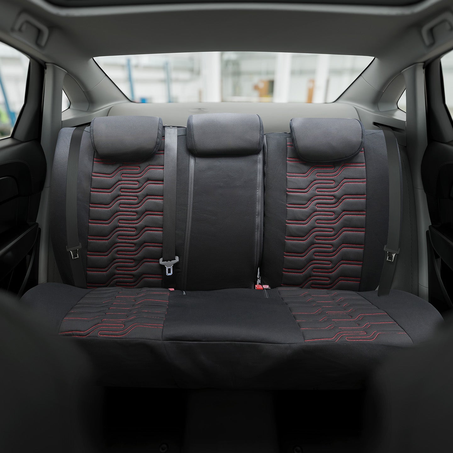 BERLIN car seat covers - Black and red (SET)