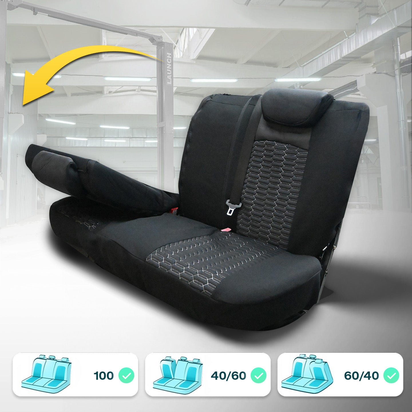 ZETA Car Seat Covers - Black and Gray
