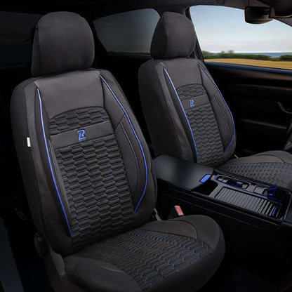 Pokrowce na fotele samochodowe TORO - Czarno niebieskie 