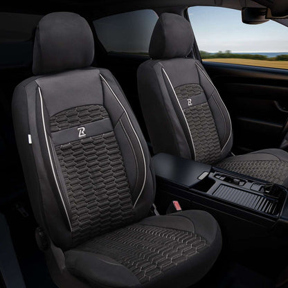 Pokrowce na fotele samochodowe TORO - Czarno szare 