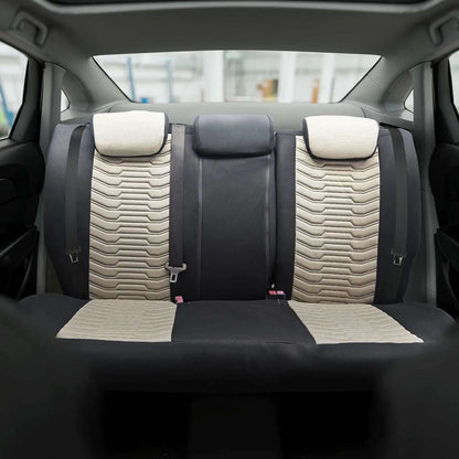 Pokrowce na fotele samochodowe PARIS - Beżowo czarne (KOMPLET) 