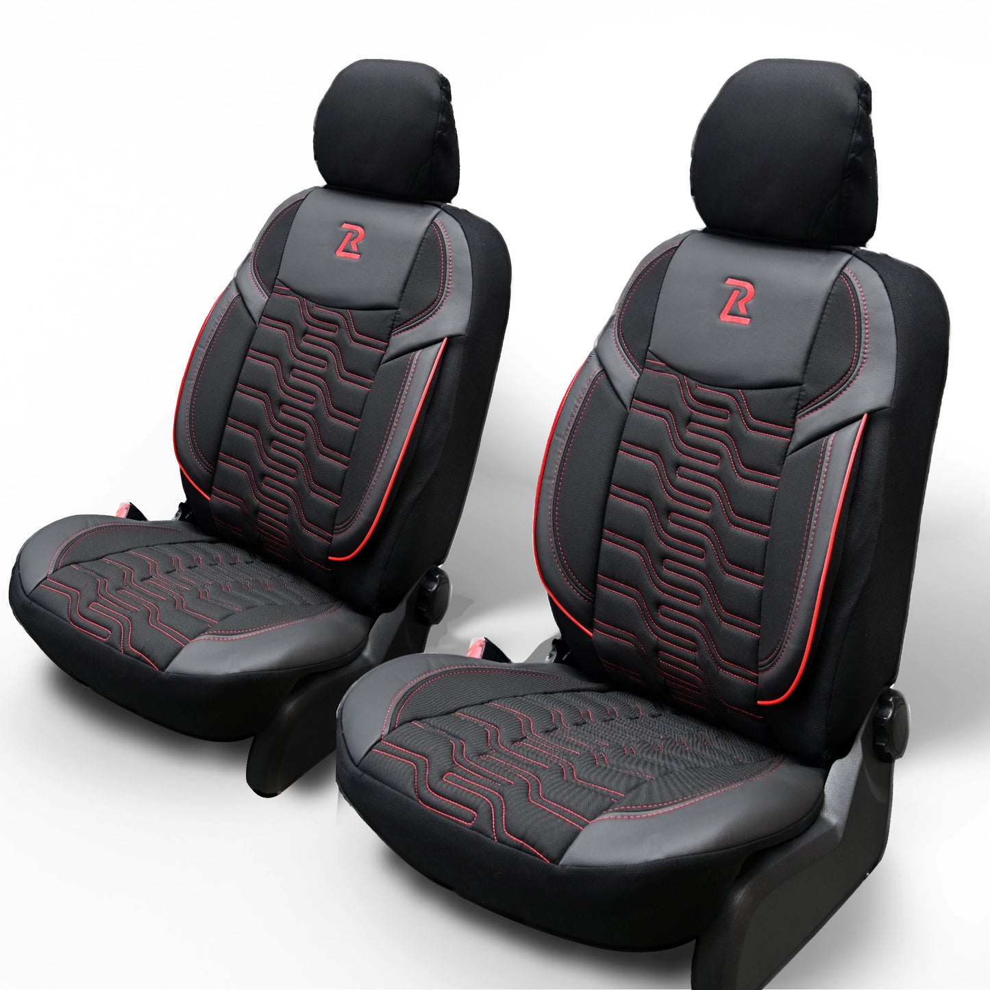 BERLIN car seat covers - Black and red (FRONT)