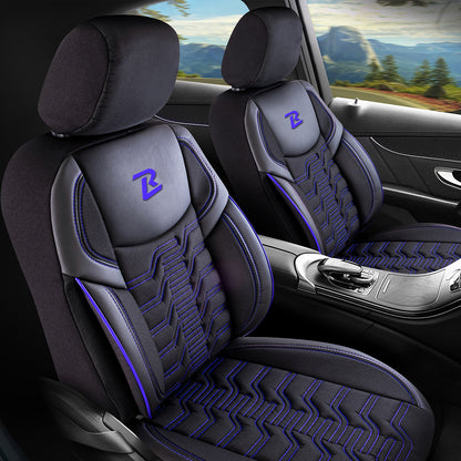 BERLIN car seat covers – Black and blue (SET)