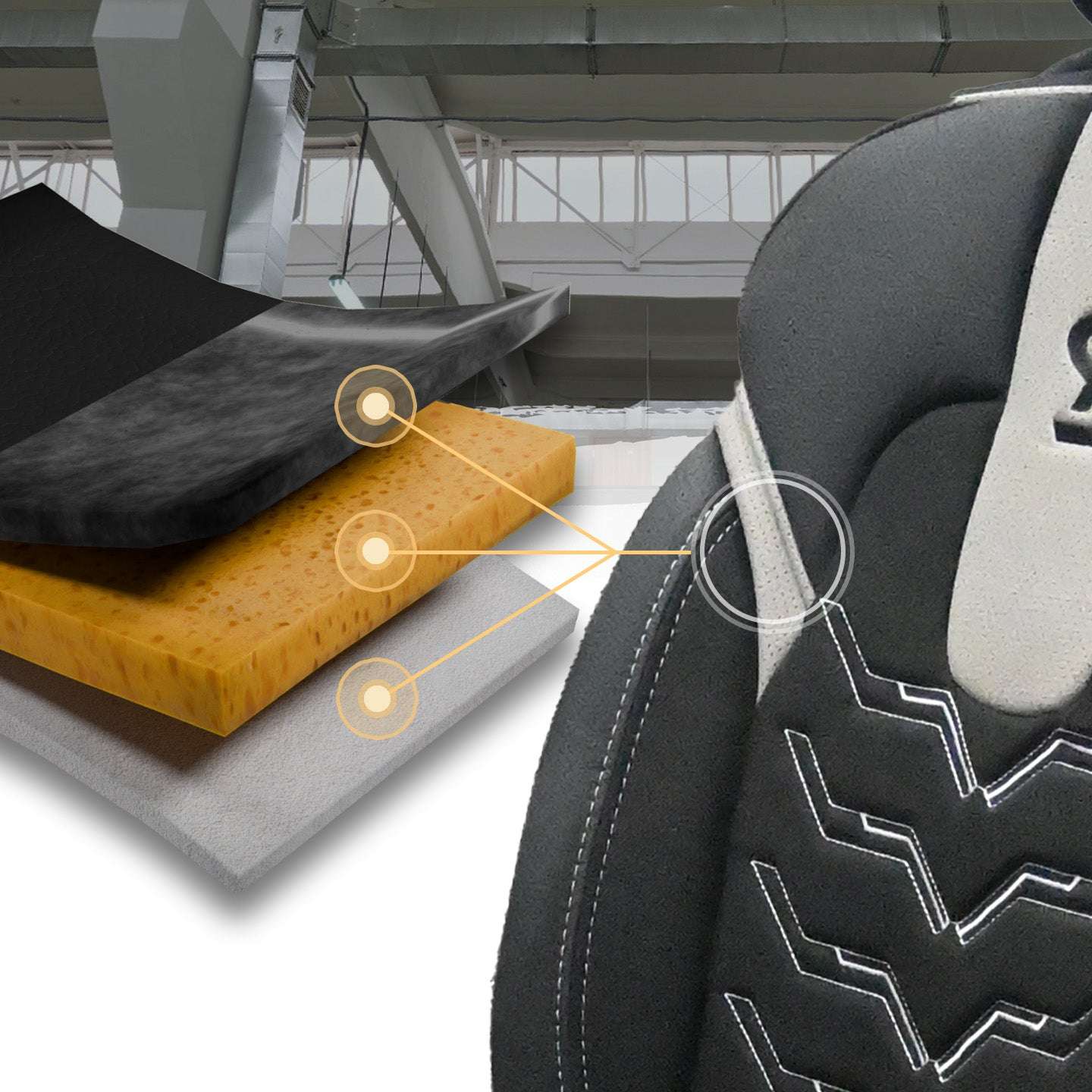 Pokrowce na fotele samochodowe OPTIMUS - CZARNO SZARY (KOMPLET) 