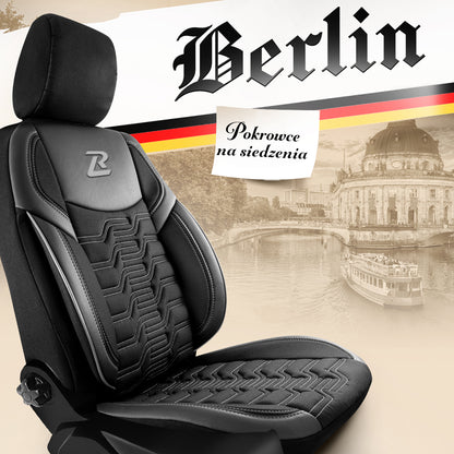 BERLIN car seat covers - Black and gray (SET)