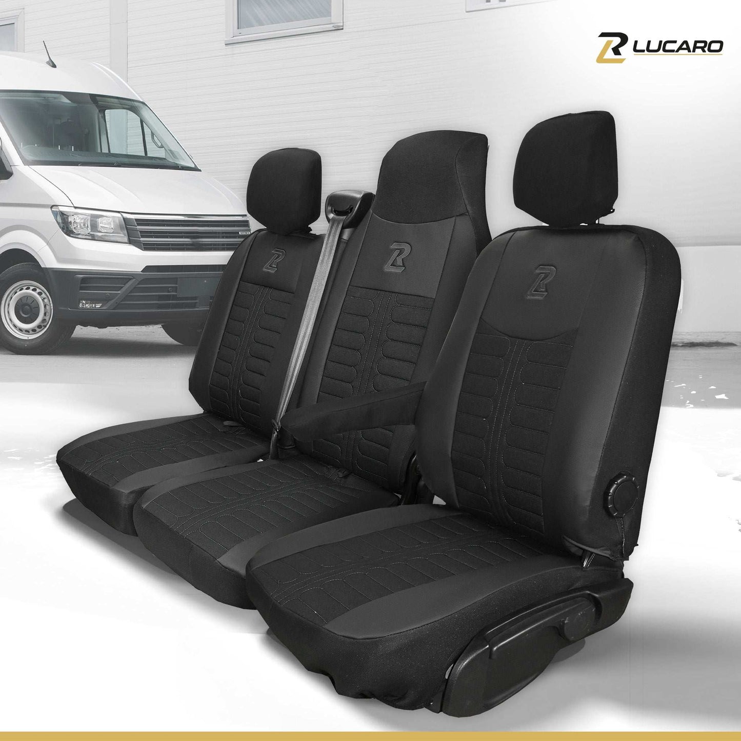 Pokrowce na fotele TORNADO Renault Master 3, Opel Movano B, Nissan NV400 - CZARNY 