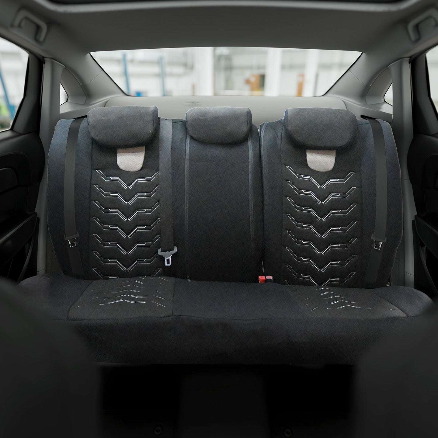Pokrowce na fotele samochodowe OPTIMUS - CZARNO SZARY (KOMPLET) 