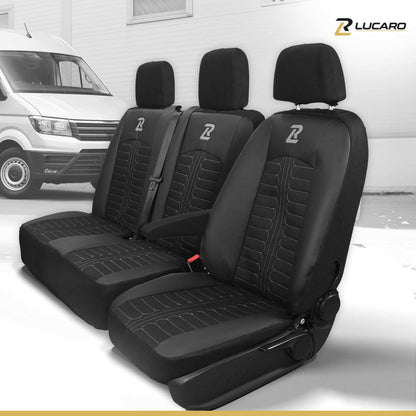 Pokrowce na fotele TORNADO Mercedes Sprinter 3 od 2018 1+2 Czarno - Szary 