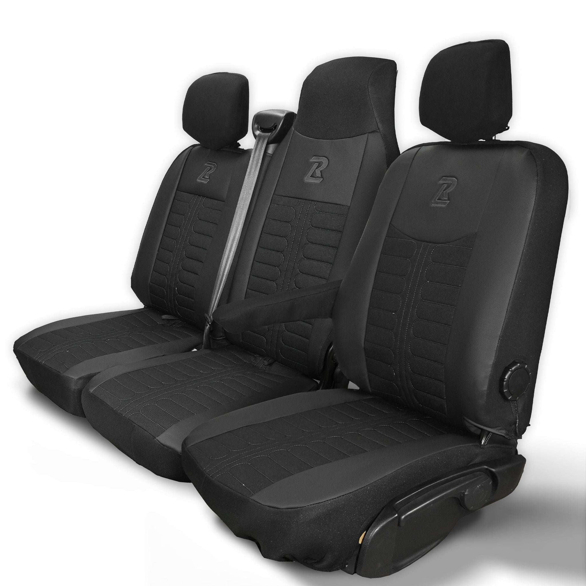 Pokrowce na fotele TORNADO Renault Master 3, Opel Movano B, Nissan NV400 - CZARNY 