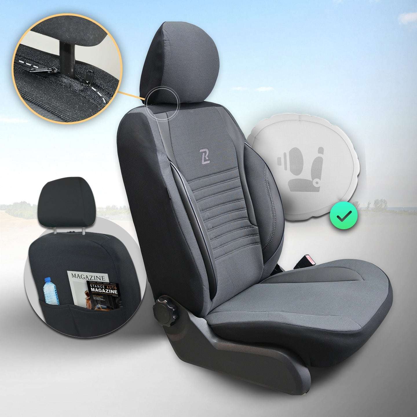 Pokrowce na fotele samochodowe ARES (KOMPLET) 