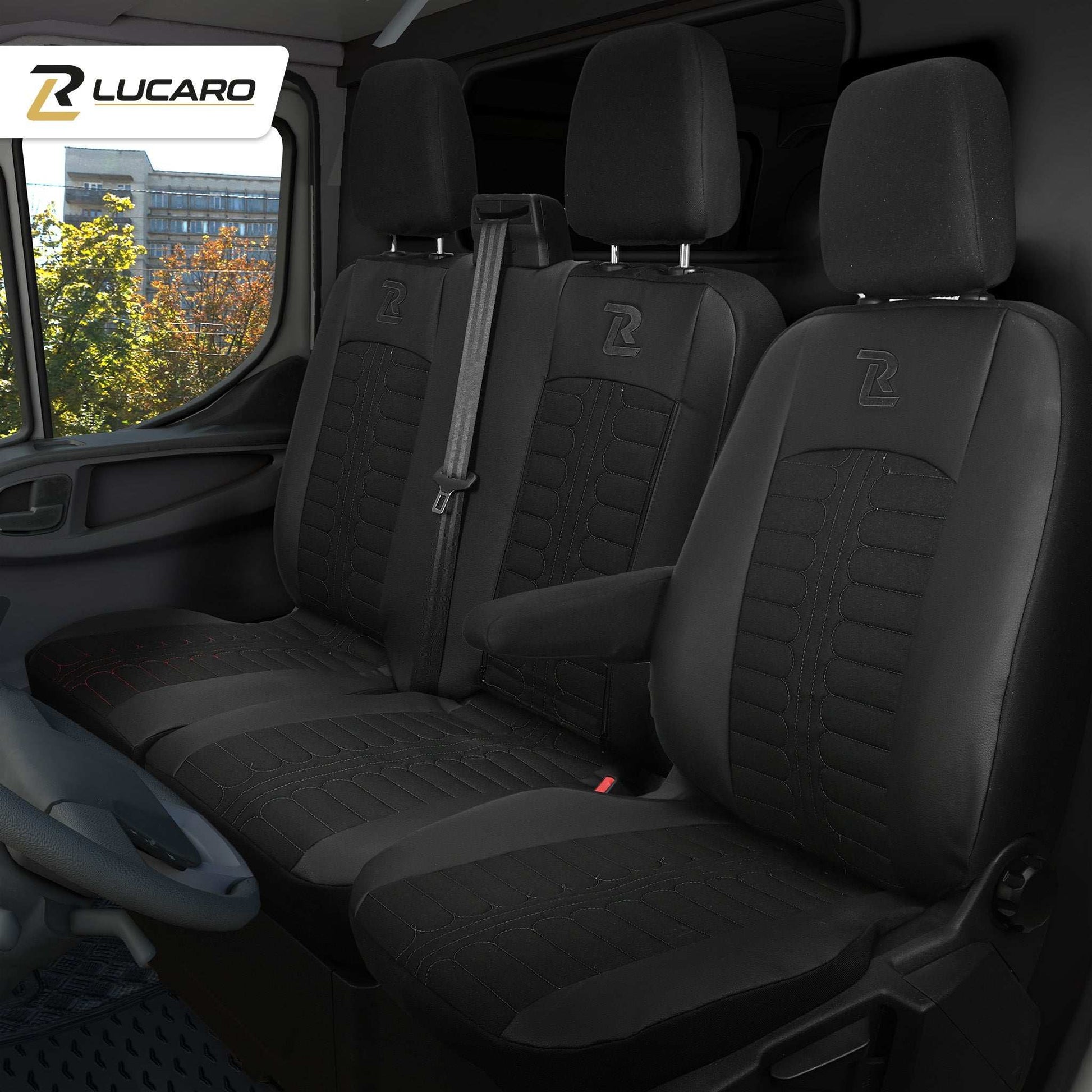 Pokrowce na fotele TORNADO Ford Transit, Transit Custom od 2013 1+2 CZARNY 