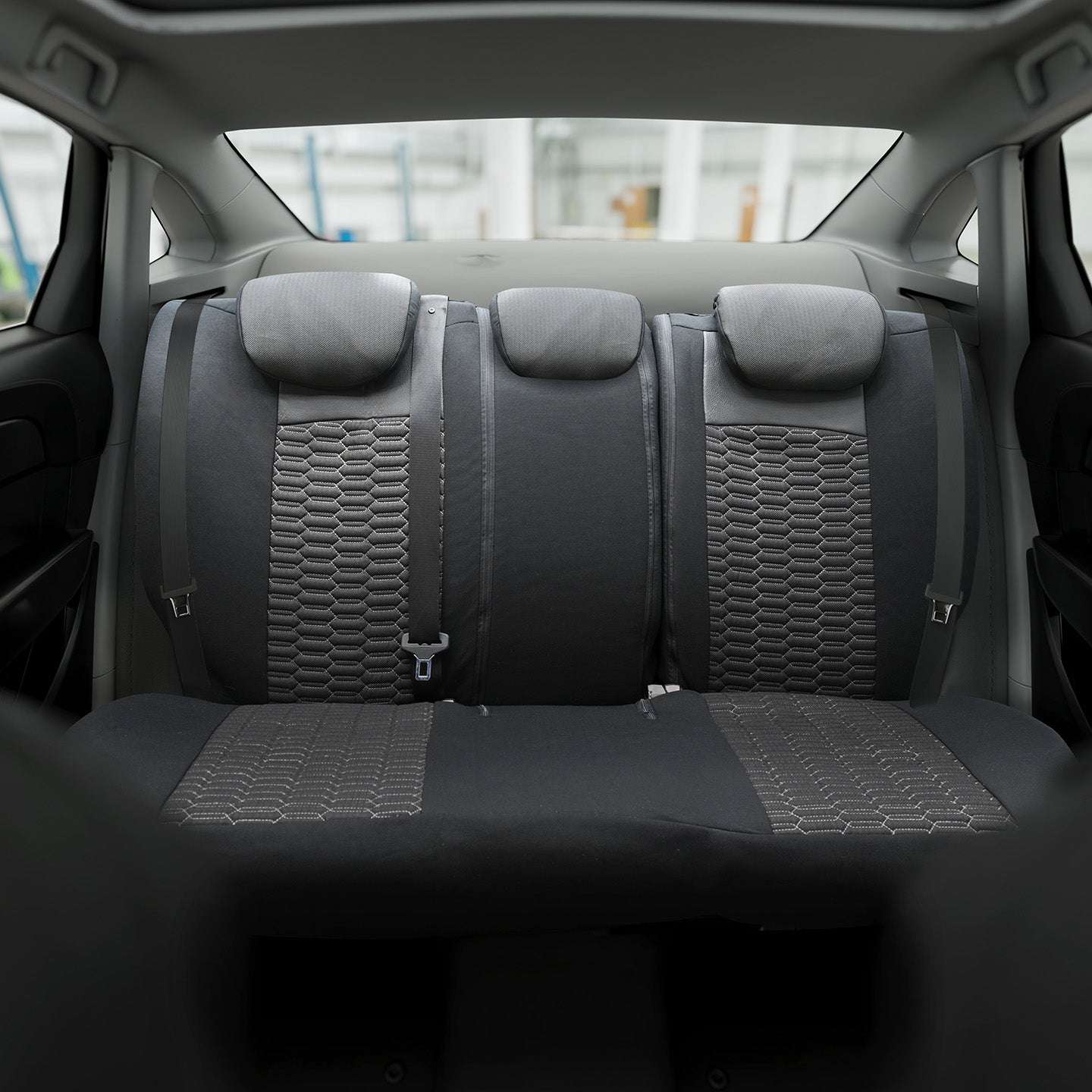 Pokrowce na fotele samochodowe ZETA - Czarno szara (Komplet) 