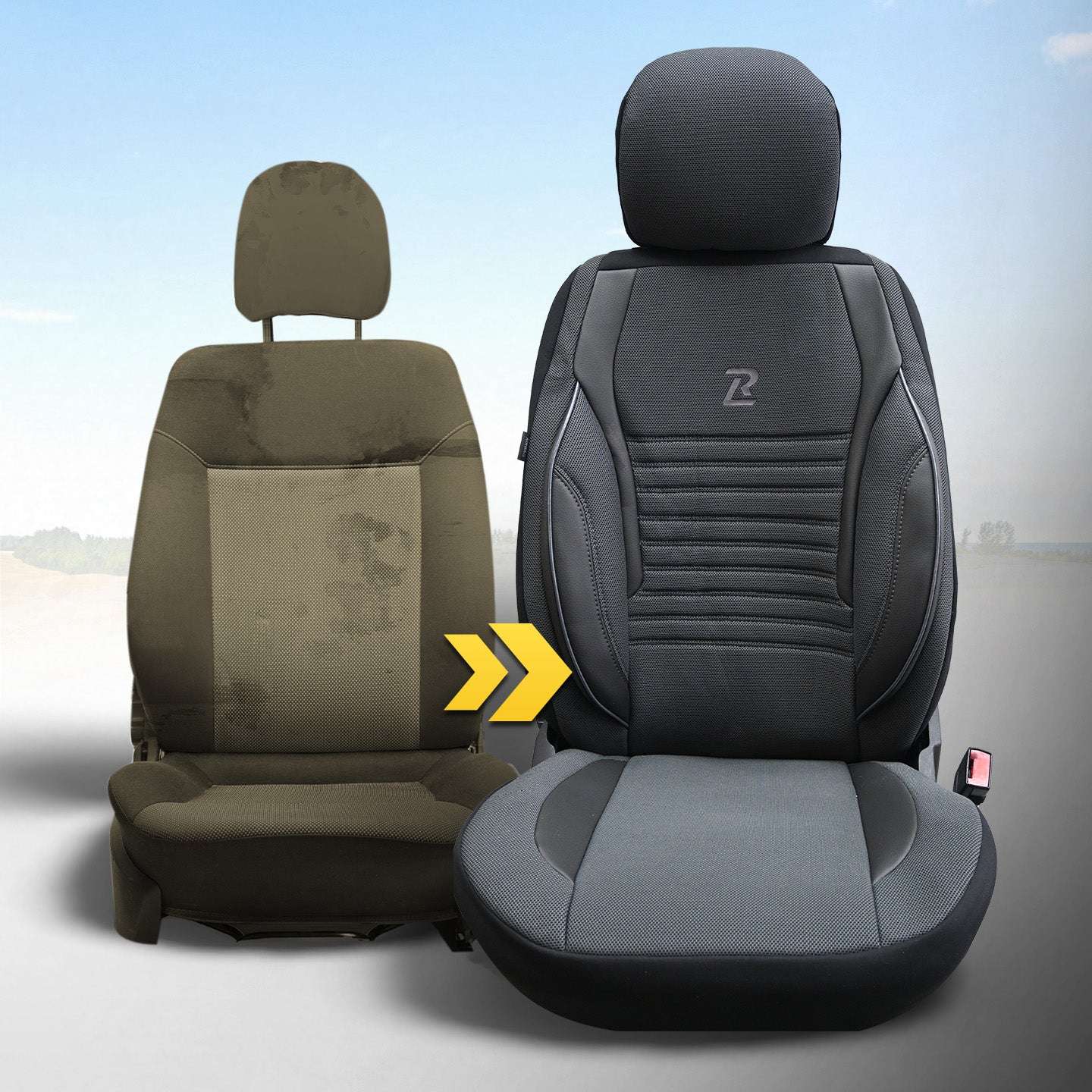 Pokrowce na fotele samochodowe ARES (PRZÓD) 