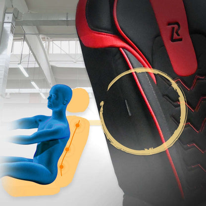 Pokrowce na fotele samochodowe OPTIMUS - CZARNO CZERWONY (KOMPLET) 