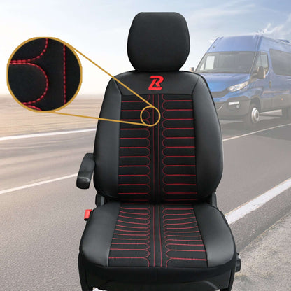 Pokrowce na fotele TORNADO Iveco Daily od 2014 1+2 - Czarny 