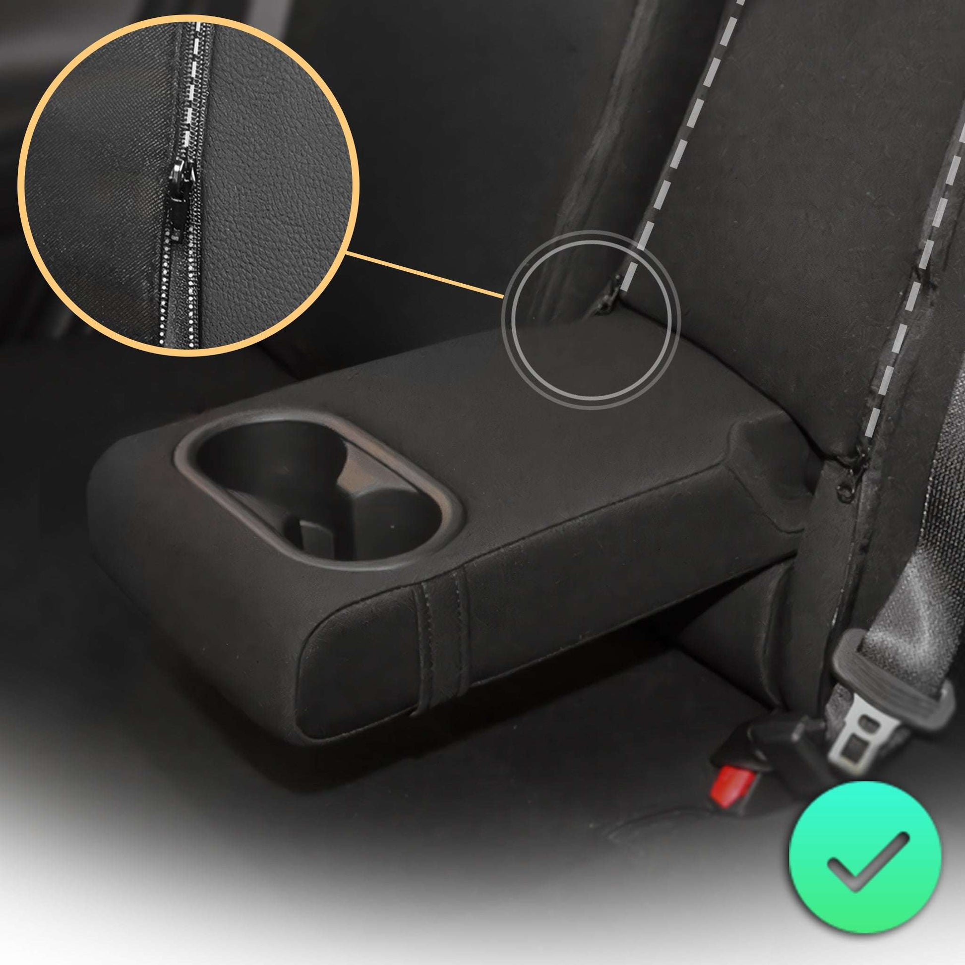 Pokrowce na fotele samochodowe AERO - Czarno Szary (PRZÓD) 