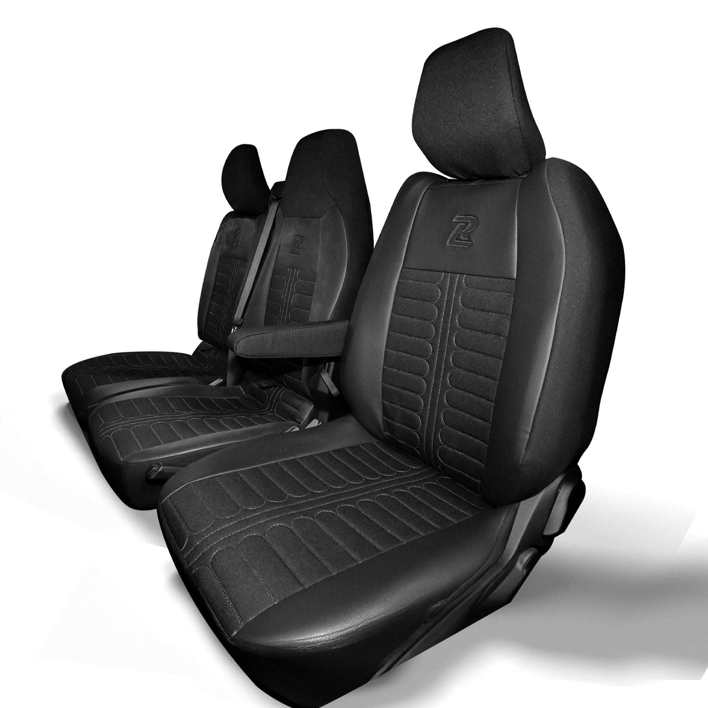 Pokrowce na fotele TORNADO Renault Master 4, Nissan Interstar 3 (Oparcie dzielone, siedzisko dzielone) CZARNY 
