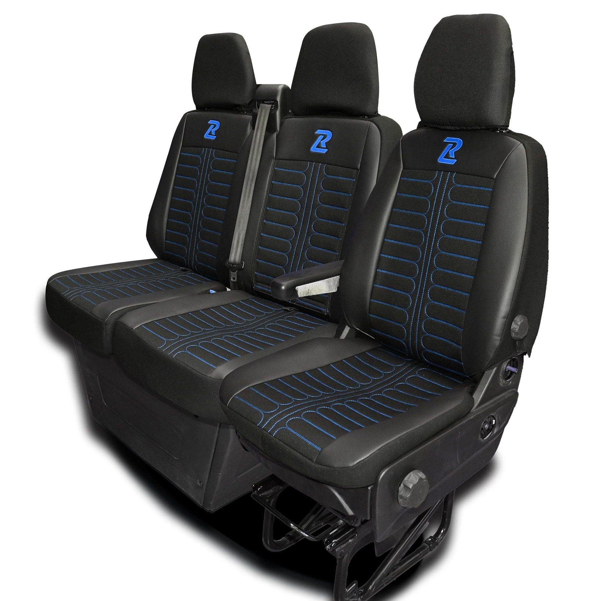 Pokrowce na fotele TORNADO Iveco Daily od 2014 1+2 - Czarno niebieski 