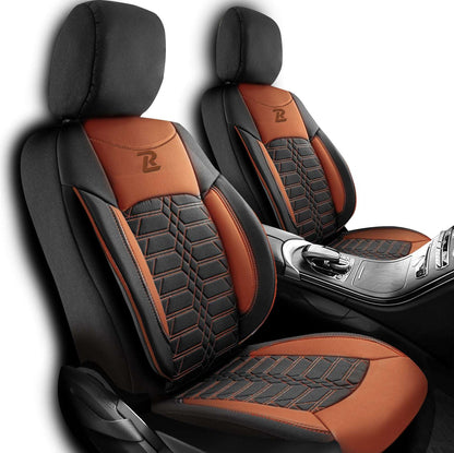 Pokrowce na fotele samochodowe VENEDIK - Brązowe (KOMPLET) 