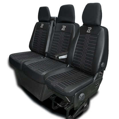 Pokrowce na fotele TORNADO Iveco Daily od 2014 1+2 - Czarno szary 