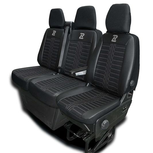 Pokrowce na fotele TORNADO Iveco Daily od 2014 1+2 - Czarno szary 